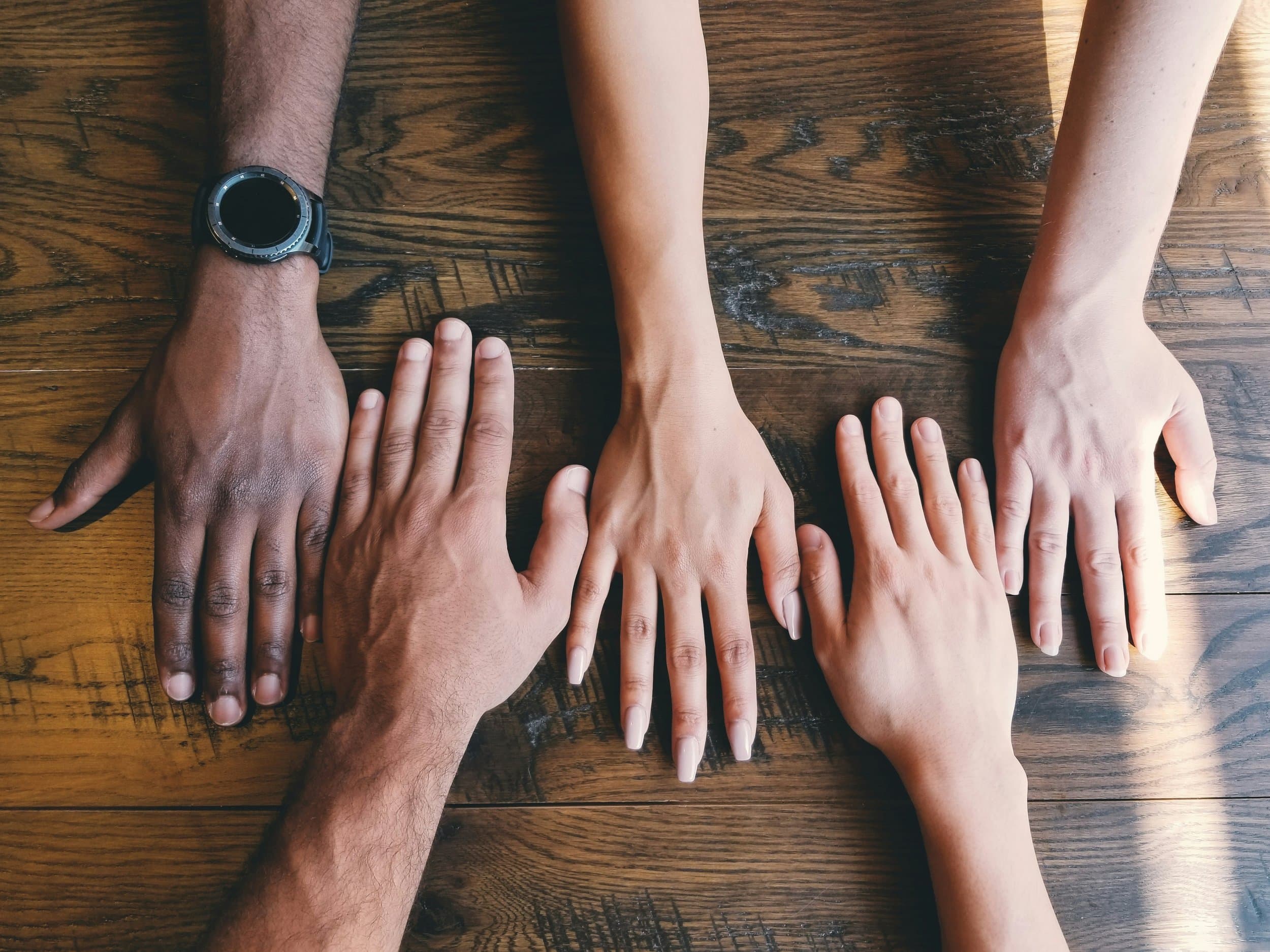 Community volunteers working together